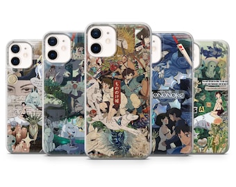 Princess Mononoke Phone Case Aesthetic Forest Cover for iPhone 17Pro, 16, 15, 14, 13, 12, Samsung S25, S24, S23, A16, A35, A55, Pixel 10, 9