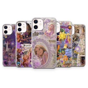Funda de teléfono Enredados con diseño de Rapunzel para iPhone 16 Pro, 15, 14, 13 Pro, 12, 11, Samsung S25, S24, S23, A16, A35, A55, Pixel 9, 8, 7