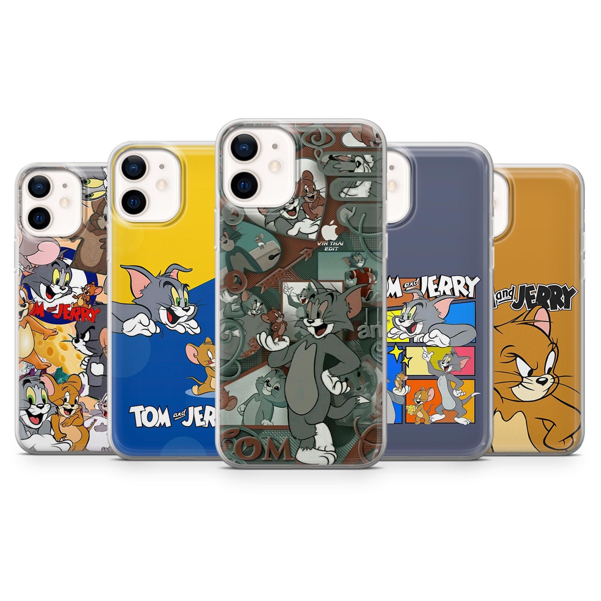 Tom And Jerry Phone Case Classic Nostalgic Cover for iPhone 17Pro, 16, 15,  14, 13, 12, Samsung S25, S24, S23, A16, A35, A55, Pixel 10,
