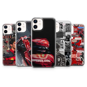 Coque de portable Formule 1 Charles Leclerc Racing Cover pour iPhone 16, 15, 14, 13Pro, 12, 11, Samsung S25, S24, S23, A16, A35, A55, Pixel 9, 8A, 7