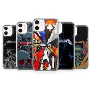 Metallica Handytasche Heavy Metal Cover für iPhone 16Plus, 15, 14, 13Pro, 12, 11, Samsung S25, S24, S23, A16, A35, A55, Pixel 9, 8A