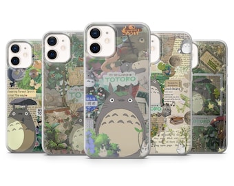 Studio Ghibli Phone Case Totoro Forest Spirit Cover for iPhone 17Pro, 16, 15, 14, 13, 12, Samsung S25, S24, S23, A16, A35, A55, Pixel 9, 8