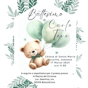 Baptism Invitation Template – Canva Bundle – Boy Christening Printable – Ale’s Little Prints