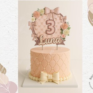Coquette Bow Cake Topper SVG- Circuit & Silhouette Cut File- Digital Download