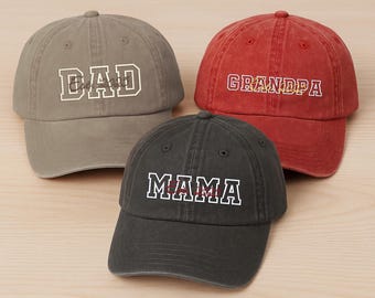 Custom Embroidered Trucker Hat: Personalized Text, Dad & Mama Gift
