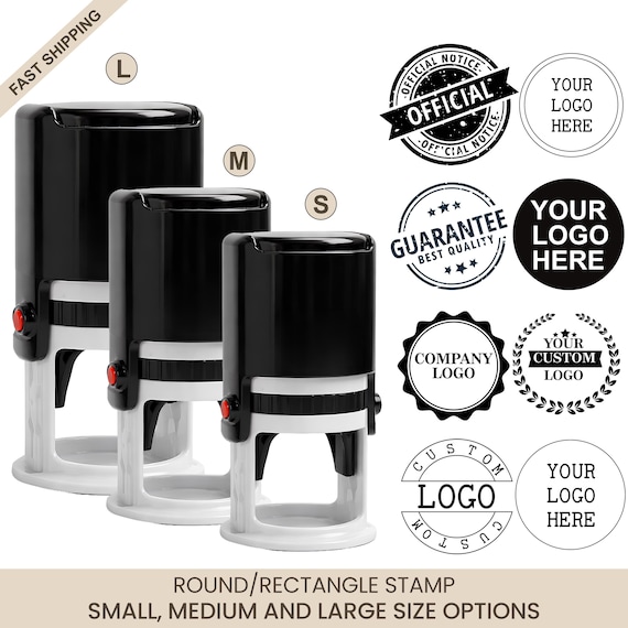 Personalized Name Stamp, Custom Signature Stamp, Personalized Rubber Stamp, Self Inking Stamp, Round & Rectangular Stamp For Businesses