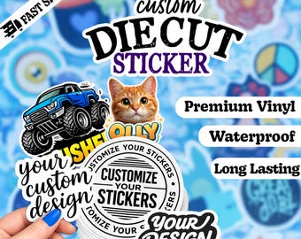 Personalized Vinyl Stickers, Custom Logo Die Cut Waterproof Stickers, Durable Business Branding Labels, Cute Personalized Sticker Ideas