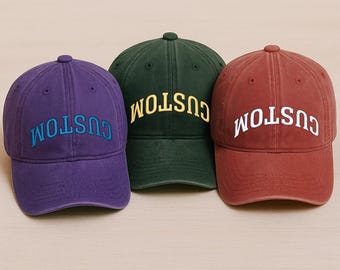 Custom Embroidered Trucker or Baseball Hat: Personalized Text, Business Logo