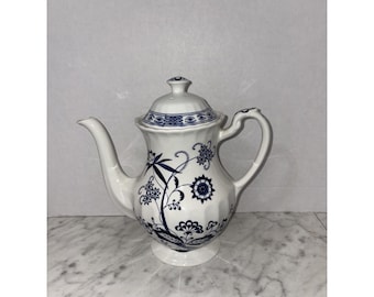 イギリス　ヴィンテージ　英国　コーヒーポットカップセット　J&G Meakin J&G Meakin製 ヴィンテージブルー 北欧陶器 コーヒー/ティーポット