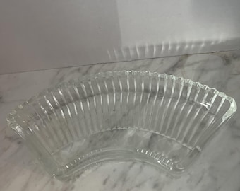 VTG Replacement Kromex Lazy Susan Glass Crescent Shape Outer Piece Only 1960's