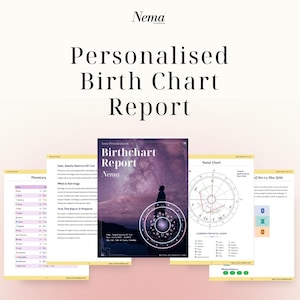 Carta Natal Personalizada PDF | Lectura de Carta Natal | Análisis Astrológico | Lectura de Numerología Personalizada | Regalo Espiritual