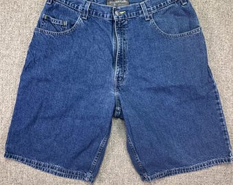 Pantaloncini di jeans Levi's SilverTab vintage anni '90, vestibilità ampia, da uomo, taglia 36, blu, modello baggy jorts.