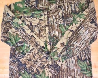 Walls Realtree Camo Hunting Shirt USA Made 100% Cotton Size XL Vintage
