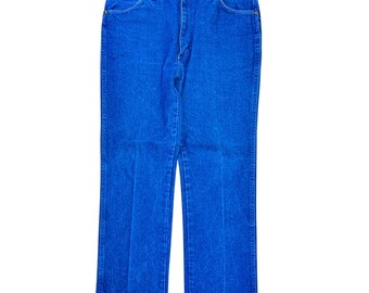 Wrangler Made in USA Blue Jeans 36x30 Regular Fit 100% Cotton Vintage Denim