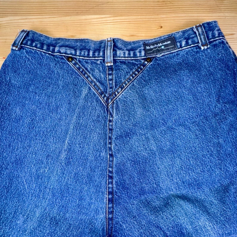 Jeans vintage Mme Rocky Mountain Wrangler : denim western plissé taille haute image 9