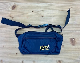 Sac banane Kodak Film noir rétro des années 90 avec bandoulière réglable vintage