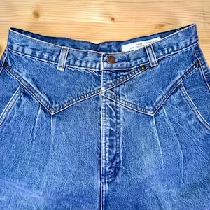 Jeans vintage Mme Rocky Mountain Wrangler : denim western plissé taille haute image 10