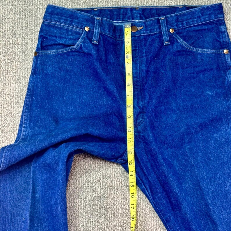 Vintage Wrangler 13MWZ Cowboy Cut Jeans 36x38 USA Made Dark Wash Western image 7