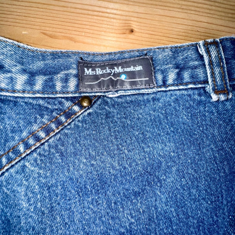 Jeans vintage Mme Rocky Mountain Wrangler : denim western plissé taille haute image 8