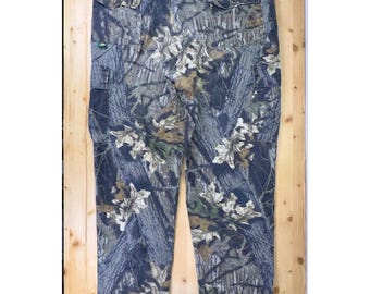 Pantalones cargo de camuflaje vintage hechos en EE. UU. XL Realtree Hunting Workwear ropa de calle de los años 90