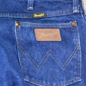 Vintage Wrangler 13MWZ Cowboy Cut Jeans 36x38 USA Made Dark Wash Western image 4