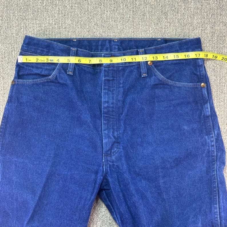 Vintage Wrangler 13MWZ Cowboy Cut Jeans 36x38 USA Made Dark Wash Western image 6