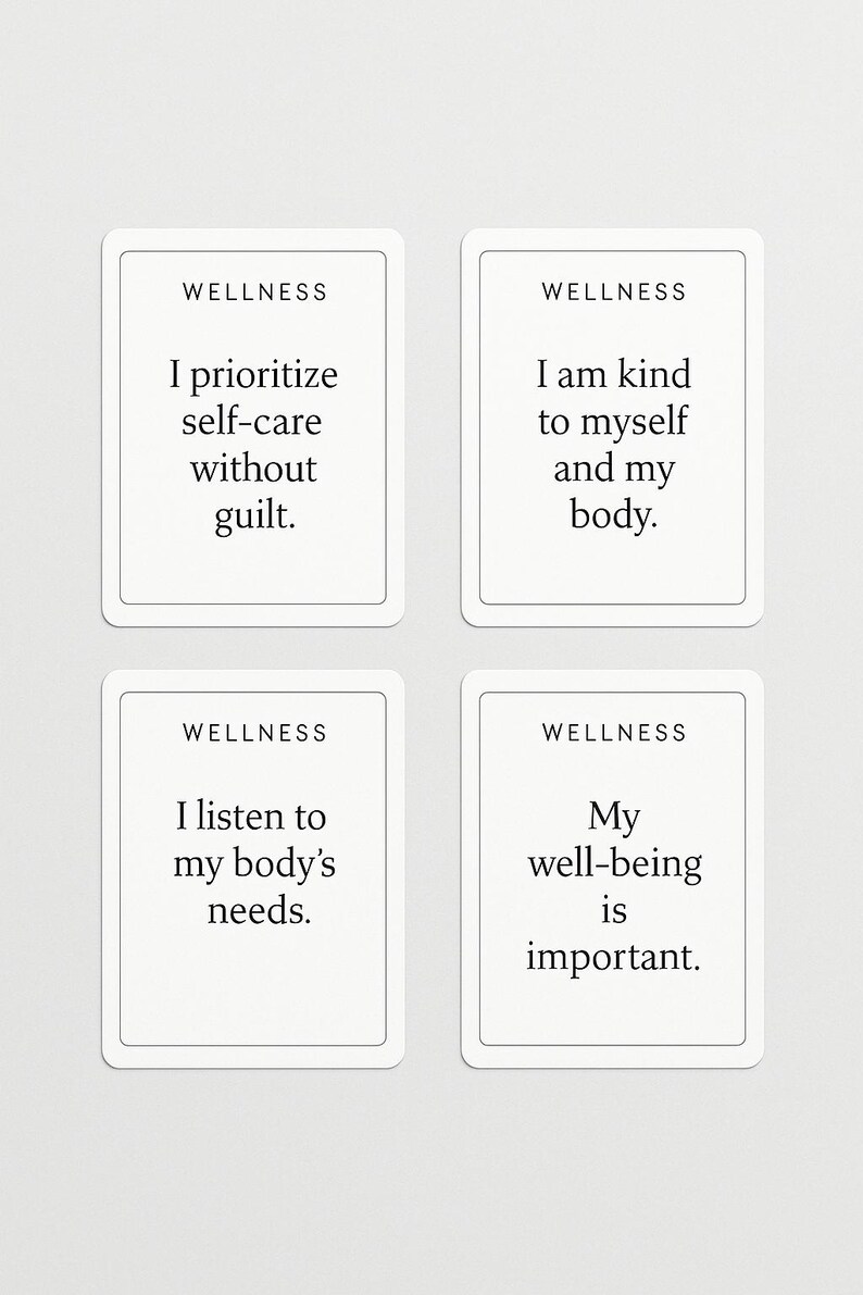 Work Wellness Cards.pdf Mindhabit Daily Wellness Cards – Printable Habit Tracker Deck - Etsy