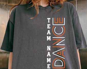 Camiseta personalizada con el nombre de la mascota de baile, camiseta personalizada para equipo de baile, camiseta a juego para equipo de baile, camiseta personalizada para equipo de baile de secundaria