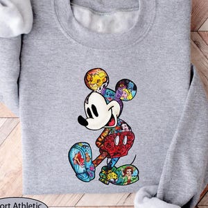 Sweat-shirt Mickey, personnages Disney, pull Mickey Splash, sweat à capuche coloré Mickey Mouse image 1