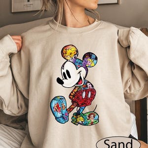 Sweat-shirt Mickey, personnages Disney, pull Mickey Splash, sweat à capuche coloré Mickey Mouse image 3