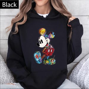 Sweat-shirt Mickey, personnages Disney, pull Mickey Splash, sweat à capuche coloré Mickey Mouse image 6