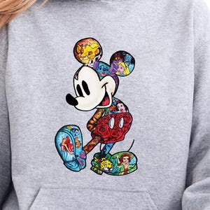 Sweat-shirt Mickey, personnages Disney, pull Mickey Splash, sweat à capuche coloré Mickey Mouse image 10