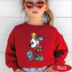 Sweat-shirt Mickey, personnages Disney, pull Mickey Splash, sweat à capuche coloré Mickey Mouse image 8