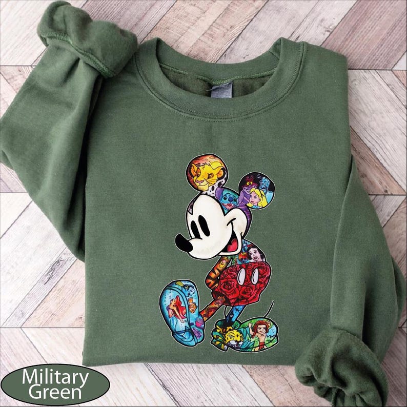 Sweat-shirt Mickey, personnages Disney, pull Mickey Splash, sweat à capuche coloré Mickey Mouse image 2