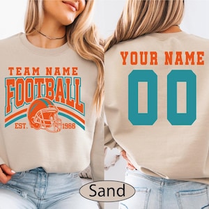 Custom Football Team Sweatshirt, Personalized Football Team Logo Sweater, School Football Team Hoodie, High School Football Sweatshirt, BP