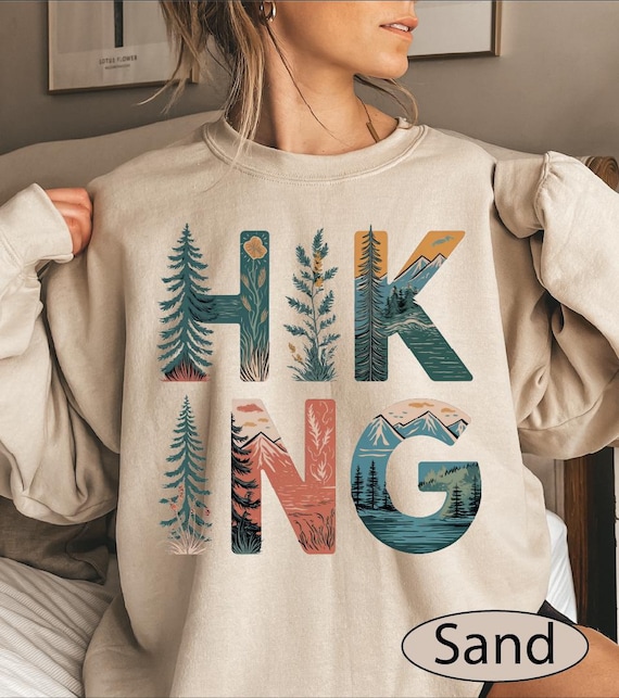 Hiking Sweatshirt, Outdoorsy Nature Adventure Sweater, Hiking Society Hoodie