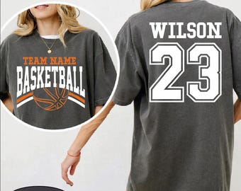 Custom Basketball Mascot Shirt, Personalized Name And Number Tshirt, High School Basketball Tee, BP