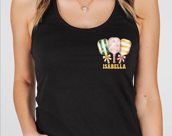 Custom Pickleball Tank Top, Pickleballer Tank Top, Custom Pickleball Paddle Crop Top, Custom Name Pickleball Tank Top, Racquetball Tank Top