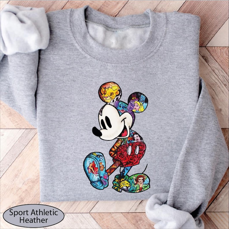 Sweat-shirt Mickey, personnages Disney, pull Mickey Splash, sweat à capuche coloré Mickey Mouse image 1