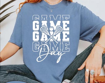 Lacrosse Game Day Shirt, Comfort Colors Lacrosse Mom Tshirt, Lacrosse Coach Tee