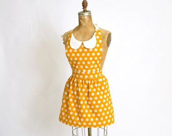 Tablier rétro moutarde Polka Dot Apron