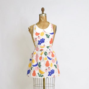 Retro Apron White Fruits Jennifer Bouron Print