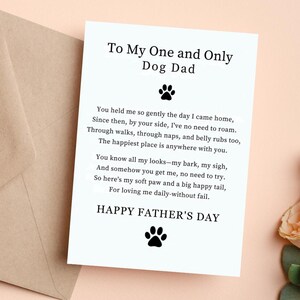 Cartão engraçado para o Dia dos Pais, cartão de felicitações para animais de estimação para impressão 5x7", presente digital para amantes de cães, download instantâneo, para o meu único e verdadeiro pai cachorro