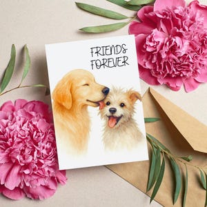 Cadeau meilleur ami, carte meilleur ami, amis pour toujours, carte d'amitié chien, carte BFF chien, cadeau pour meilleure amie, téléchargement numérique
