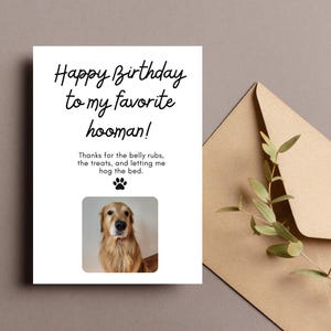 Carte de joyeux anniversaire modifiable à papa chien, carte de joyeux anniversaire modifiable à maman chien, modèle de toile, cadeau pour amoureux des chiens, carte personnalisée pour animal de compagnie