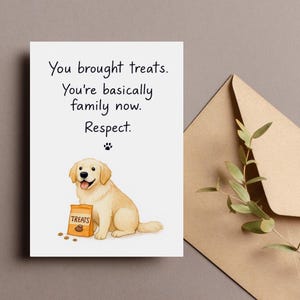 Cadeau dog sitter, carte de remerciement drôle de gardienne de chien, carte imprimable Golden Retriever, carte de gardienne d'animaux de compagnie, appréciation promeneur de chien