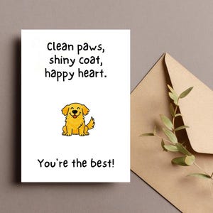 Dog Groomer Gift, Dog Grooming Card, Thank You Card From Dog, Cute Dog Printable, Dog Appreciation Card, Funny Pet Card, Digital Download