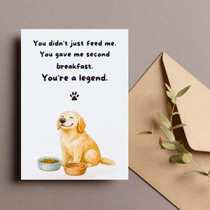 Cadeau de gardien de chien, carte de remerciement drôle de gardien de chien, art imprimable Golden Retriever, carte de gardienne d'animal de compagnie, téléchargement numérique, cadeau pour les amoureux des chiens