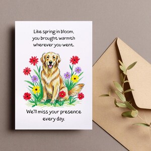 Hund Abschiedsgeschenk, Hund Abschiedskarte, Golden Retriever Abschied druckbare, Haustier Abschiedsgeschenk, 5 x 7 druckbare Hundekarte, Hunde-Liebhaber, die Karte verlassen