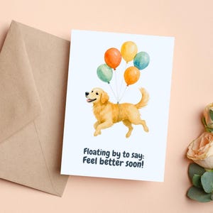 Welpe gute Besserung Karte, Gute Besserung Karte, Karte für Hunde, Retter Karte, Druckbare Karte, Aufmunterung Karte, Sofort Download Karte